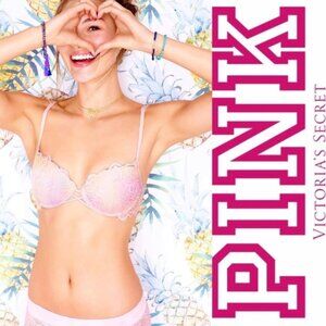 Victoria's Secret PINK | Pastel Pink Ombre Date Push-Up Bra | Size 34C